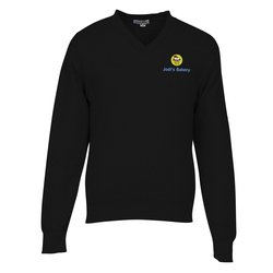 View a larger, more detailed picture of the Ultra-Soft Cotton V-Neck Sweater - Men s - 24 hr