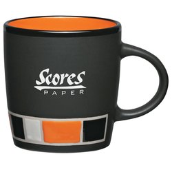 View a larger, more detailed picture of the Color Block Ceramic Mug - Black - 14 oz 