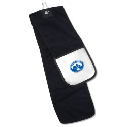 View a larger, more detailed picture of the Microfiber Golf Towel w Scrubber