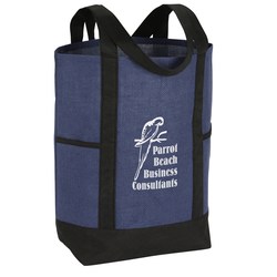 View a larger, more detailed picture of the Side Pocket Jute Tote