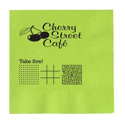 View a larger, more detailed picture of the Colorware Beverage Napkin - 2-ply - Color - Low Qty - Game