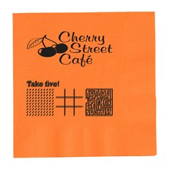 View a larger, more detailed picture of the Colorware Beverage Napkin - 2-ply - Color - Game