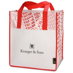 View a larger, more detailed picture of the Laminated Thank You Big Grocery Tote