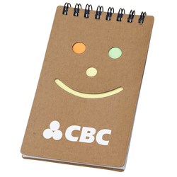 View a larger, more detailed picture of the Smiley Sticky Jotter - Closeout