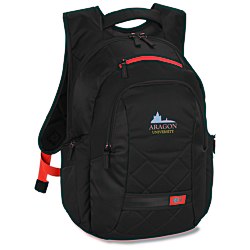 View a larger, more detailed picture of the Case Logic Cross-Hatch Laptop Backpack - Emb