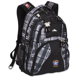 View a larger, more detailed picture of the High Sierra Swerve Laptop Backpack-Plaid - Embroidered