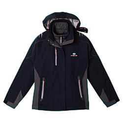 View a larger, more detailed picture of the Teton 3-in-1 Waterproof Jacket - Ladies - 24 hr
