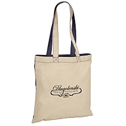 View a larger, more detailed picture of the Lightweight Economy Two-Tone Cotton Tote - 24 hr