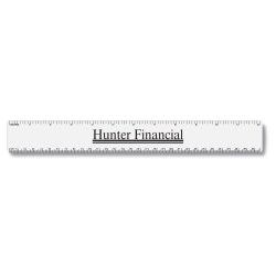 View a larger, more detailed picture of the Ruler - White Plastic - 12 