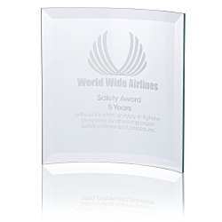 View a larger, more detailed picture of the Scroll Jade Glass Award - 7 
