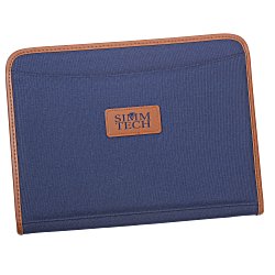 View a larger, more detailed picture of the Zippered Polyester Portfolio - Debossed