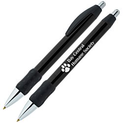 View a larger, more detailed picture of the Bic WideBody Chrome Pen w Grip - Med Point