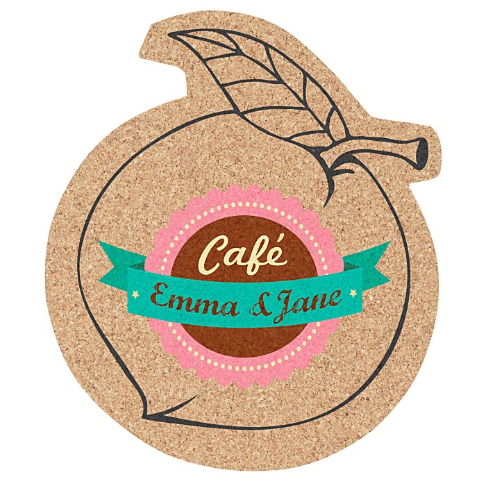 Cork Coaster Peach Full Color Pch Fc Imprint