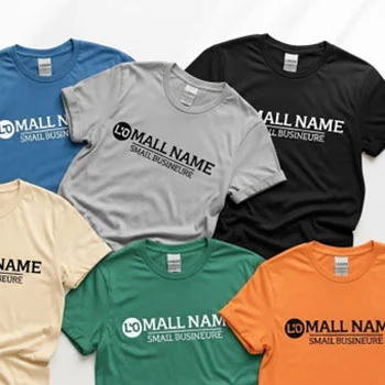 group of custom logoed tshirts