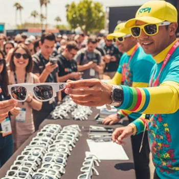 sunglasses giveaway at an event