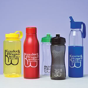 Different water plastic water bottles