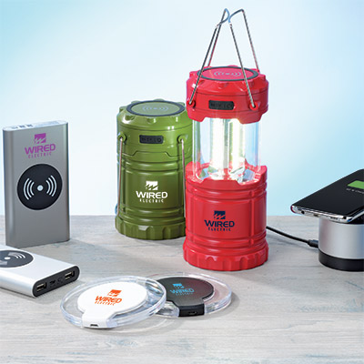 Wireless charging items on a desk