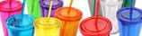 Acrylic Cups with Straws
