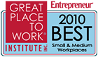 Great Place to work for small and medium workplaces 2010
