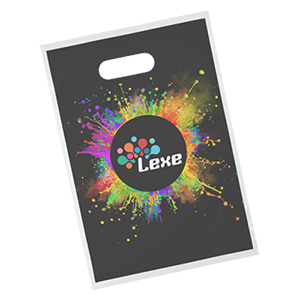 Recyclable Full Color Die Cut Handle Plastic Bag