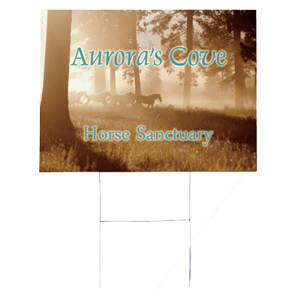 Corrugated Plastic Yard Sign with Wire Frame