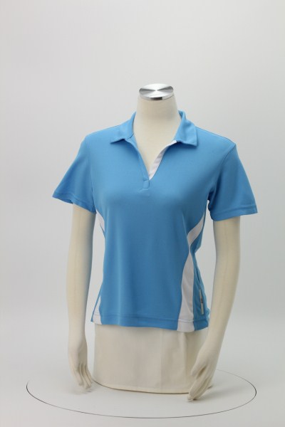 Side Stripe Performance Pique Polo - Ladies' 360 View