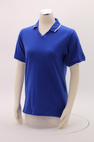 Gwinnett Tipped Pique Polo - Ladies' 360 View