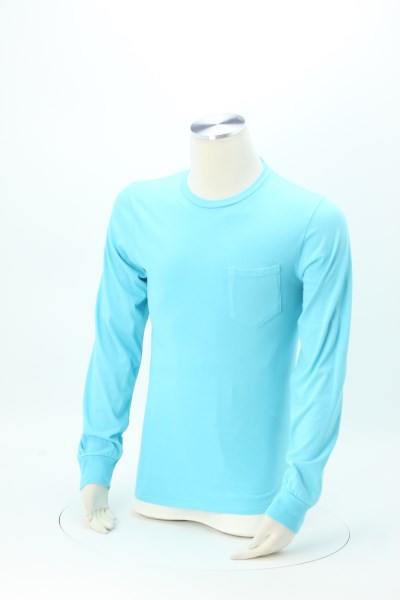 Principle Pigment-Dyed Long Sleeve Pocket T-Shirt 360 View