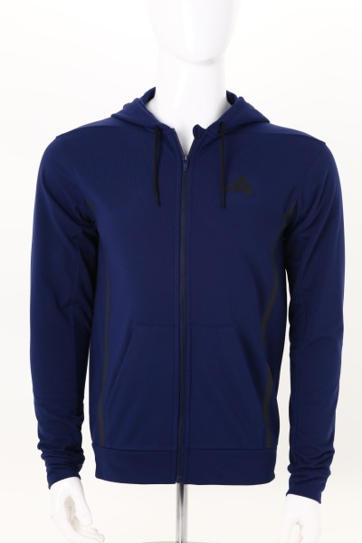 adidas Game & Go Fleece Full-Zip Hooded Sweatshirt - Men's 360 View