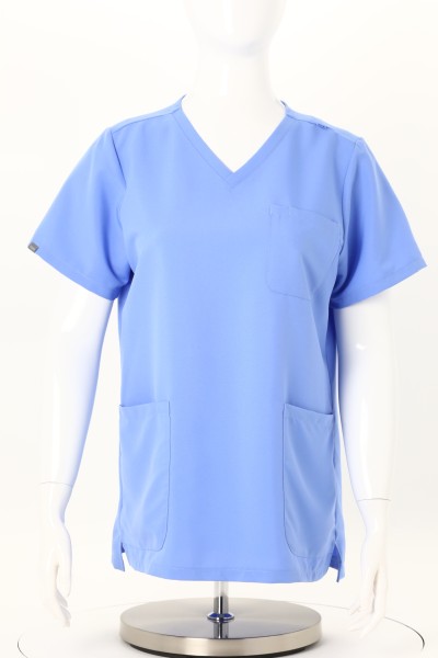 Hanes Essentials V-Neck Three Pocket Scrub Top - Ladies' 360 View