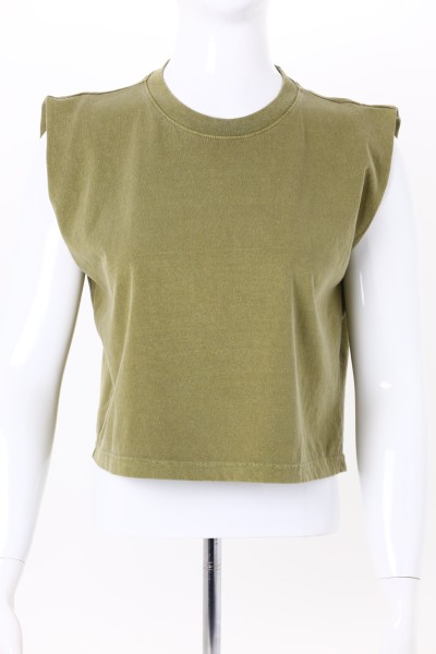 American Apparel Garment-Dyed Heavyweight Cotton Muscle T-Shirt - Ladies' 360 View