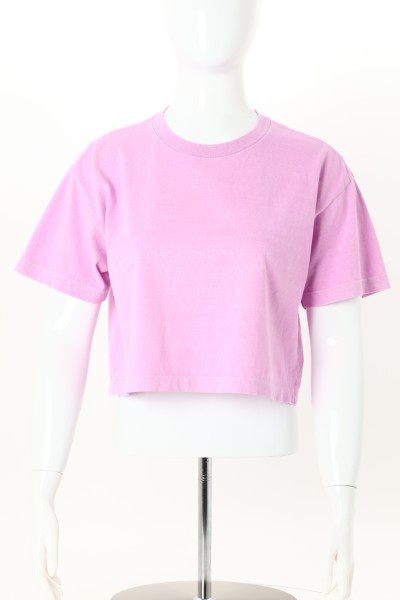American Apparel Garment-Dyed Heavyweight Cotton Cropped T-Shirt - Ladies' 360 View