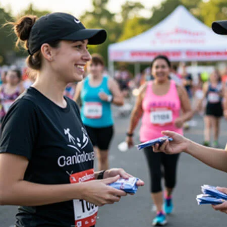 A group of women in a race