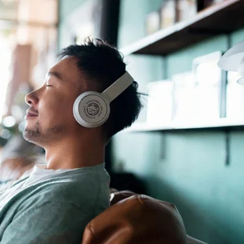 Man with headphones on