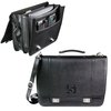 View Image 1 of 3 of Millennium Leather Deluxe Laptop Saddle Bag