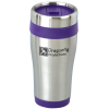 View Image 1 of 3 of Steel Tumbler with Color Trim - 16 oz.
