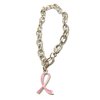View Image 1 of 1 of Silver Charm Bracelet - Pink Ribbon