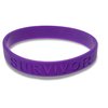 View Image 1 of 2 of Survivor Silicone Wristband - Purple