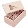 View Image 1 of 1 of Wooden Box with Toffee & Chocolate Caramel Pecan Clusters