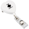 View Image 1 of 1 of Heart Shaped Retractable Badge Holder - Opaque