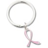 View Image 1 of 2 of Pink Ribbon Key Ring