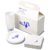 View Image 1 of 5 of Snack Pack - Plastic Plate/Cup and Napkin Set