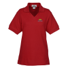 View Image 1 of 2 of Venice 60/40 Blend Pique V-Neck Polo - Ladies'