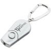 View Image 1 of 3 of Retractable Carabiner Flashlight - Silver