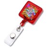 View Image 1 of 2 of Square Shaped Retractable Badge Holder - Translucent