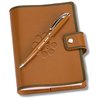 View Image 1 of 5 of Harvest Pen & Terra Leather Journal Set