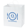 View Image 1 of 1 of Kraft Paper White Shopping Bag - 15-1/2" x 14"
