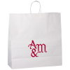 View Image 1 of 1 of Kraft Paper White Shopping Bag - 18-3/4" x 18"