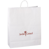 View Image 1 of 1 of Kraft Paper White Shopping Bag - 19 inches x 16 inches
