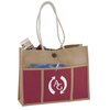 View Image 1 of 2 of Jute Panel Pocket Tote